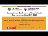 Embedded thumbnail for International Conference of Innovation &amp;amp; Entrepreneurship (ICIE) 2020