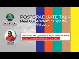 Embedded thumbnail for APU Postgraduate Talk: Post Masters Opportunities in Data Science