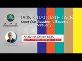 Embedded thumbnail for APU Postgraduate Talk: Analytics Driven MBA